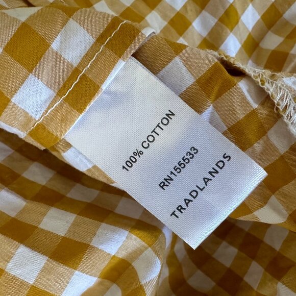 Tradlands Birdie Sleeveless Dress, Gingham Marigold - Picture 9 of 10